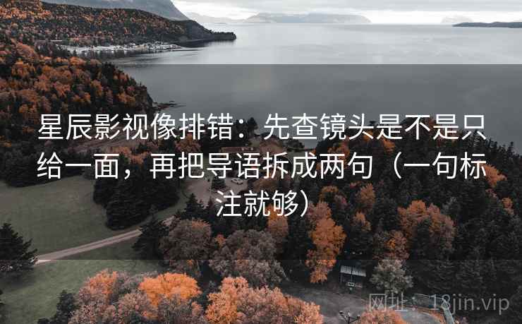 星辰影视像排错：先查镜头是不是只给一面，再把导语拆成两句（一句标注就够）